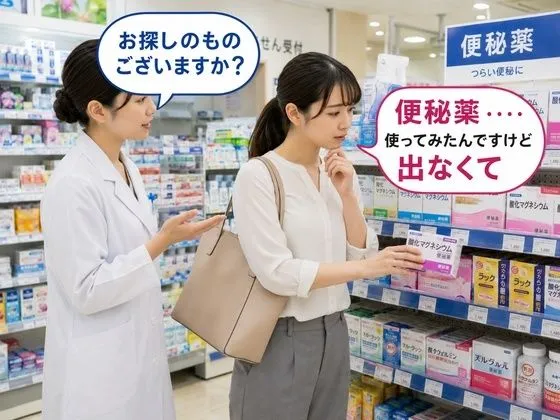 薬局で便秘相談したら浣腸をオススメされてしまう女子 4