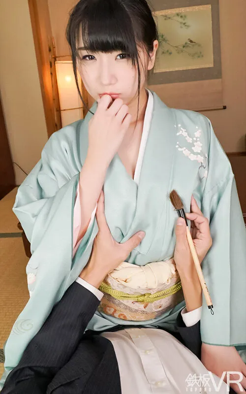 【VR】清楚な美人書道家と欲情筆愛撫!見抜かれた下心。着衣の陰に美しさと激しさの激ハメ中出し みひな サンプル3